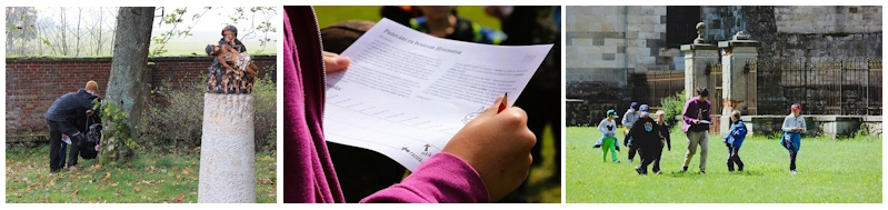 triptych Hroznata v parku